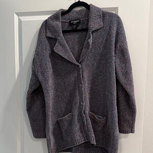 Colette Mordo  Gray blue Button-Front Women's Sweater Shacket sz l